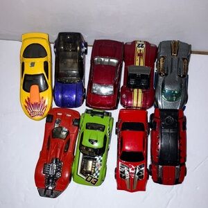 9 Hot Wheels Colorful Die-Cast Toy Assorted Race Car Collection
